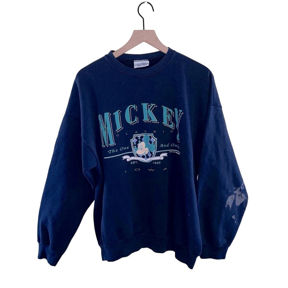 VNTG DISNEY mickey screenprint crewneck XL